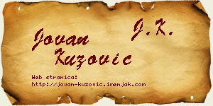 Jovan Kuzović vizit kartica
